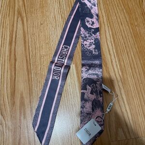 Dior Men's Tie in Pink and Black